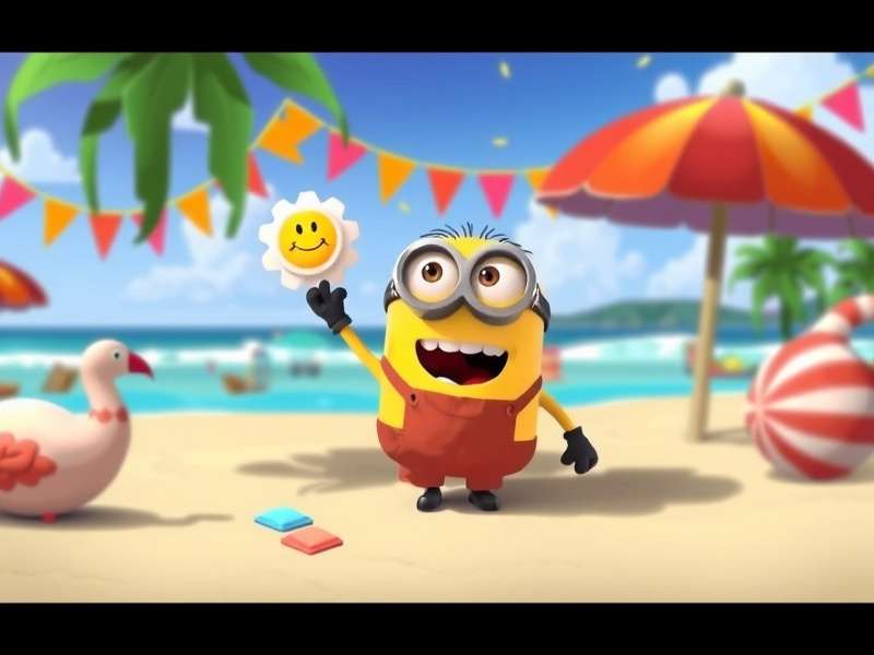 Minion Beach Party Characters and Environment